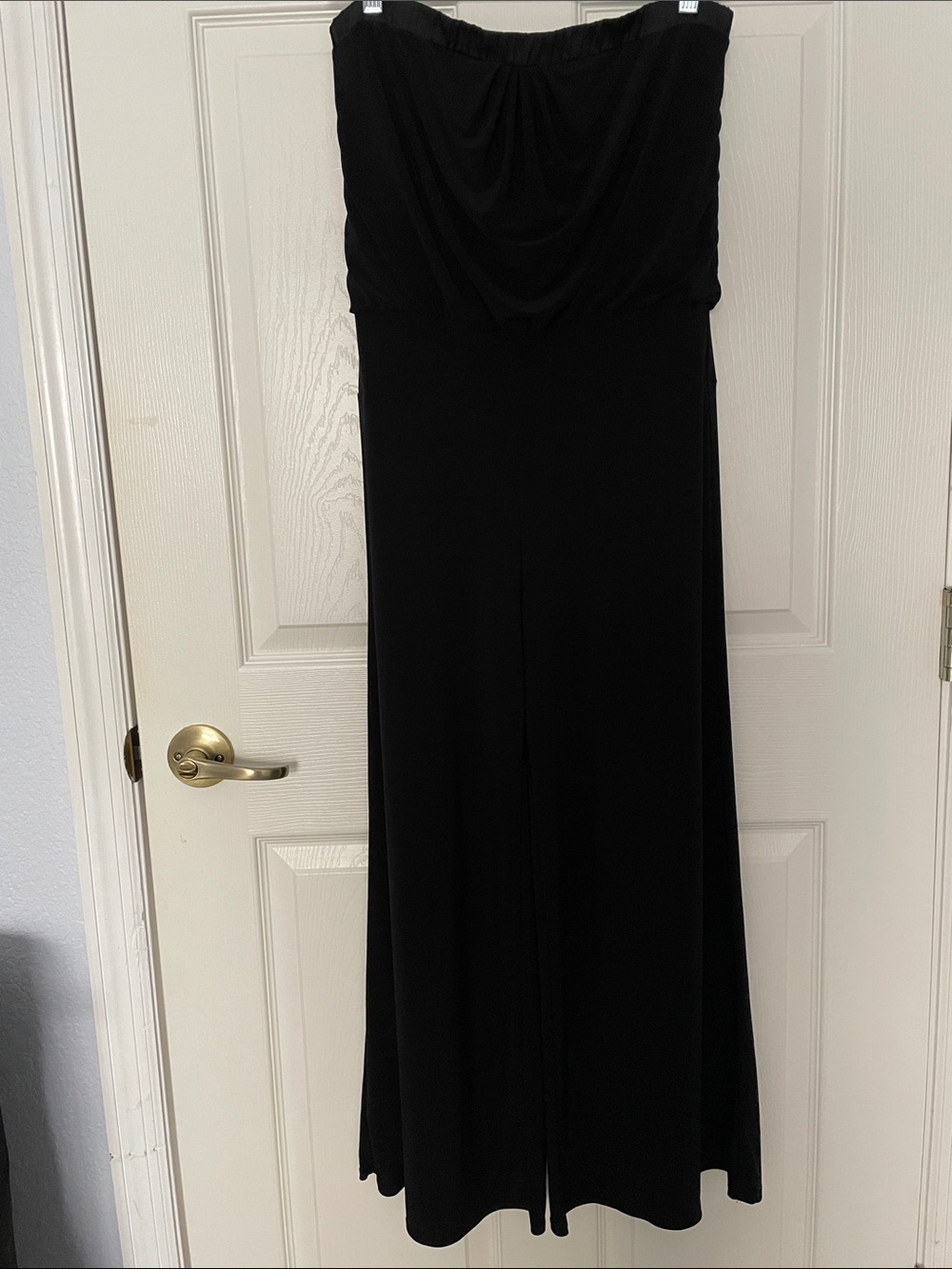 White House Black Market Black Strapless One Piece Jumpsuit, XS